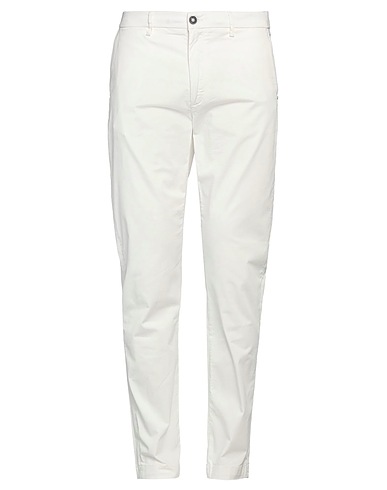 LIU •JO MAN Casual trouser White 98% Cotton, 2% Elastane