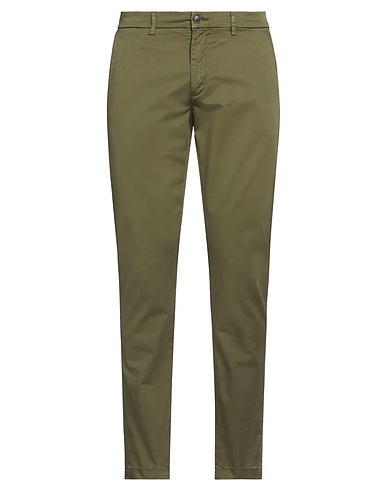 LIU •JO MAN Casual pants Military green 98% Cotton, 2% Elastane