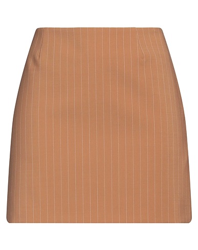 SEMICOUTURE Mini skirt Camel 54% Polyester, 44% Virgin Wool, 2% Elastane