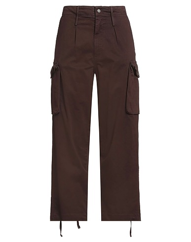 MERCI ITALIA Casual pants Brown 98% Cotton, 2% Elastane