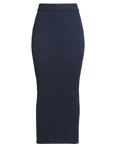 MALÌPARMI Midi-Rock Marineblau 40% Viskose, 30% Polyamid, 25% Wolle, 5% Kaschmir
