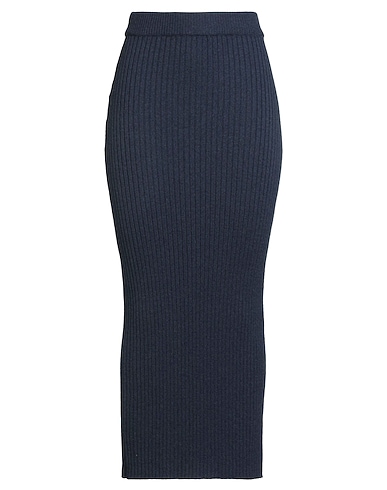 MALÌPARMI Midi skirt BLU NAVY 40% Viscose, 30% Polyamide, 25% Wool, 5% Cashmere