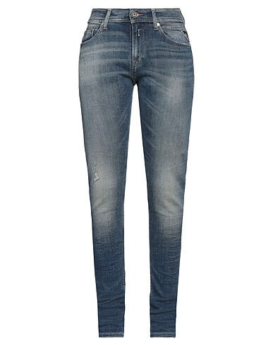 REPLAY Denim pants Blue 95% Cotton, 3% Elastomultiester, 2% Elastane