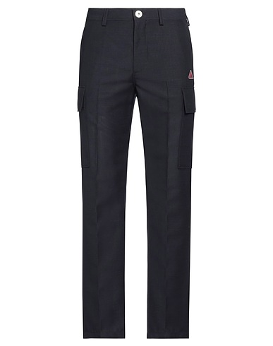 LANVIN Casual trouser Midnight blue 70% Wool, 30% Mohair wool, Buffalo Horn