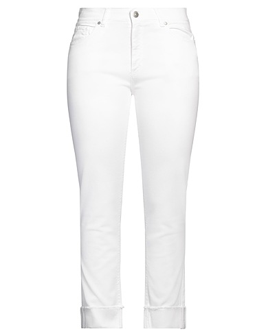 PANICALE Casual pants White 97% Cotton, 3% Elastane