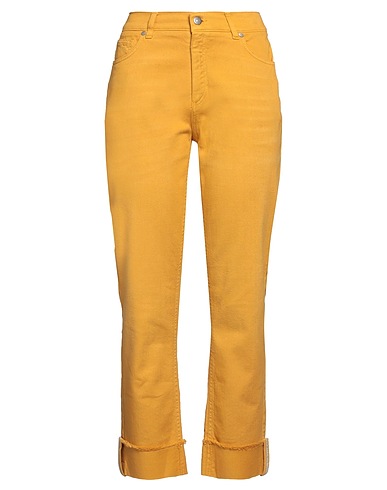 PANICALE Pantalone Giallo ocra 97% Cotone, 3% Elastan