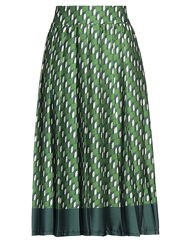 CROCHÈ Midi skirt Green 100% Polyester
