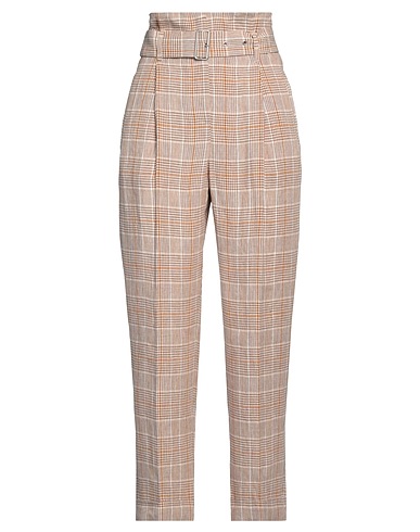 PESERICO Casual pants Camel 100% Linen