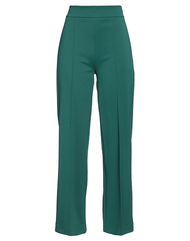 SEMICOUTURE Casual trouser Green 65% Viscose, 30% Polyamide, 5% Elastane