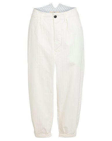 PEPPINO PEPPINO Casual pants Ivory 100% Cotton