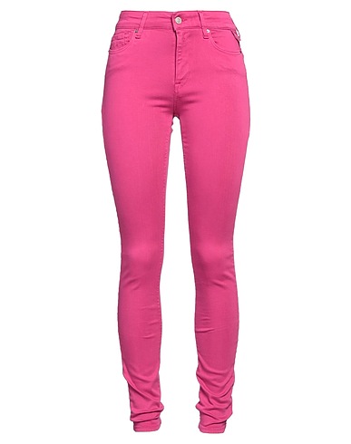REPLAY Denim trousers Fuchsia 88% Cotton, 7% Polyester, 5% Elastane