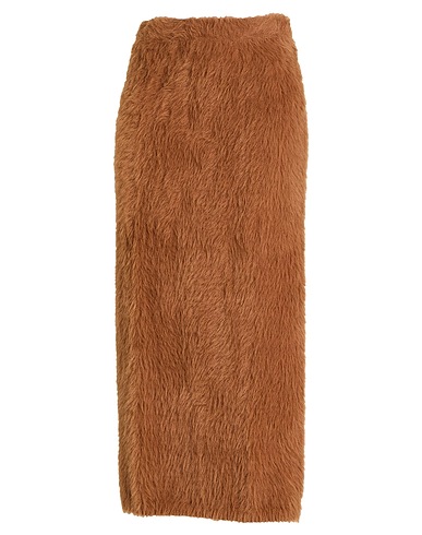 WEILI ZHENG Midi skirt Brown 100% Nylon