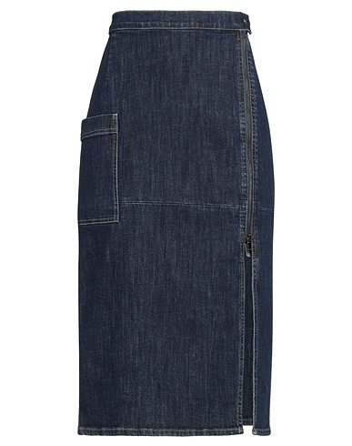 SKILLS & GENES Denim skirt Blue 98% Cotton, 2% Elastane
