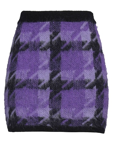ELEONORA GOTTARDI Mini skirt Purple 70% Alpaca wool, 30% Polyamide