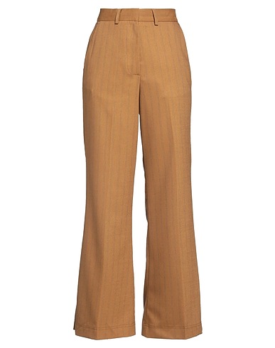 CHLOÉ STORA Casual pants Camel 54% Polyester, 22% Virgin Wool, 22% Viscose, 2% Elastane