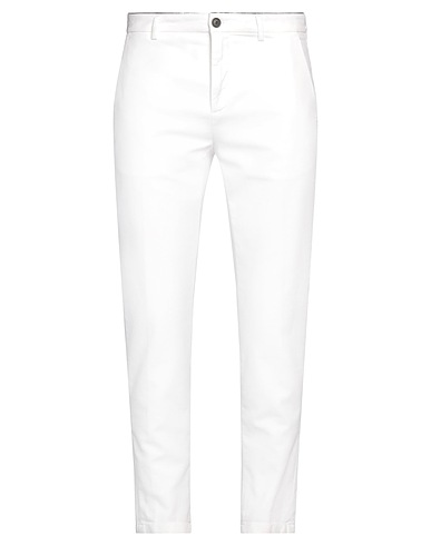 DEPARTMENT 5 Casual trouser White 98% Cotton, 2% Rubber