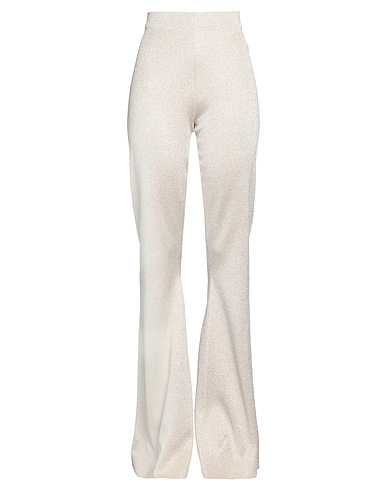 CIRCUS HOTEL Casual pants Ivory 55% Viscose, 25% Polyamide, 13% Metallic fiber, 7% Polyester