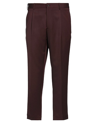 SANTANIELLO Casual trouser Chocolate brown 54% Polyester, 44% Wool, 2% Elastane