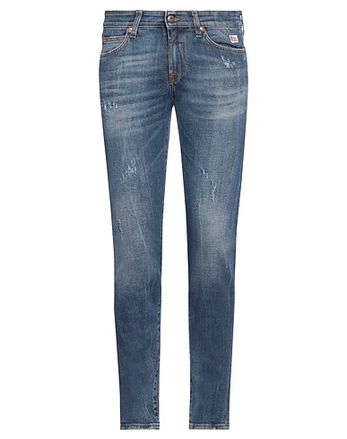 ROŸ ROGER'S Denim trousers Blue 98% Cotton, 2% Elastane