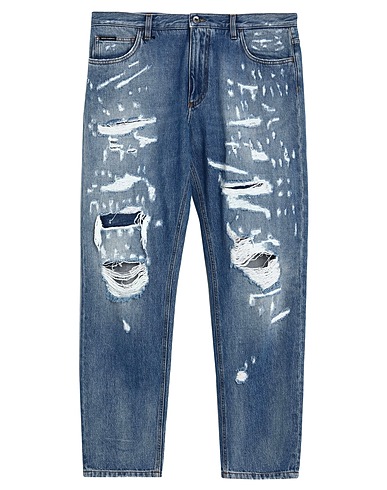 DOLCE&GABBANA Denim trousers Blue 100% Cotton