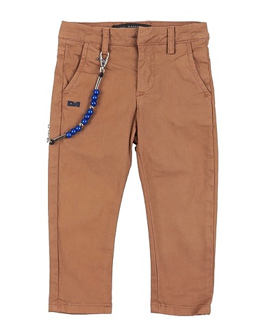 DANIELE ALESSANDRINI Casual trouser Brown 98% Cotton, 2% Elastane