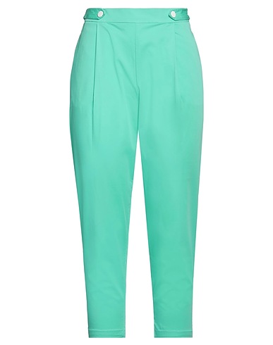 LOVE MOSCHINO Casual pants Light green 97% Cotton, 3% Elastane