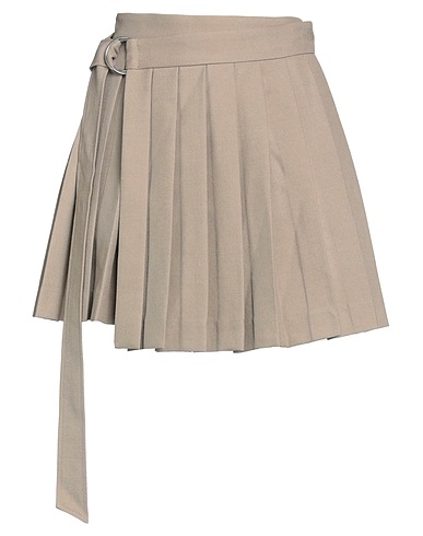 AMI ALEXANDRE MATTIUSSI Mini skirt Khaki 100% Virgin Wool