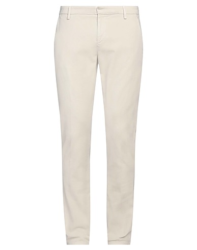DONDUP Casual trouser Off white 98% Cotton, 2% Elastane