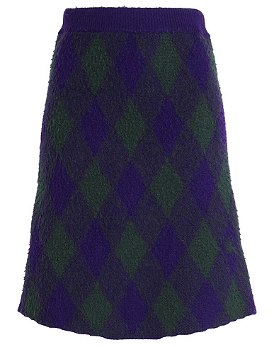 BURBERRY Midi-Rock Violett 100% Wolle