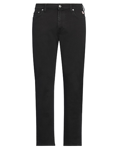 ROŸ ROGER'S Denim pants Black 99% Cotton, 1% Elastane