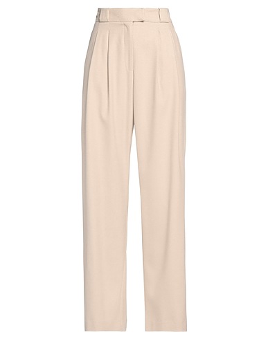 GIGUE Casual trouser Beige 65% Polyester, 33% Viscose, 2% Elastane