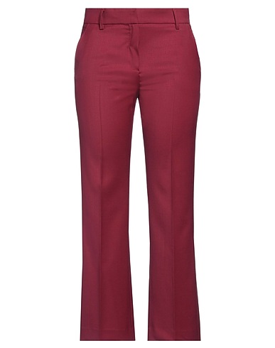 TRUE ROYAL Casual trouser Burgundy 99% Virgin Wool, 1% Elastane
