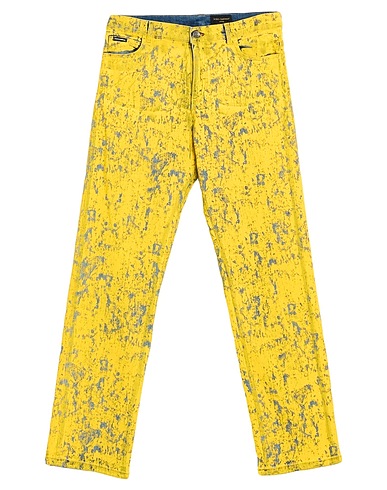 DOLCE&GABBANA Denim trousers Yellow 98% Cotton, 2% Elastane, Polyester