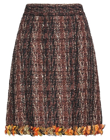 DOLCE&GABBANA Mini skirt Brown 46% Synthetic fibers, 24% Wool, 16% Cotton, 10% Alpaca wool, 4% Mohair wool