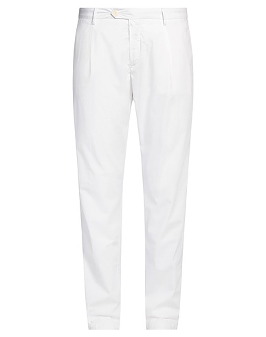 YAN SIMMON Casual trouser White 51% Cotton, 45% Lycra®, 4% Elastane