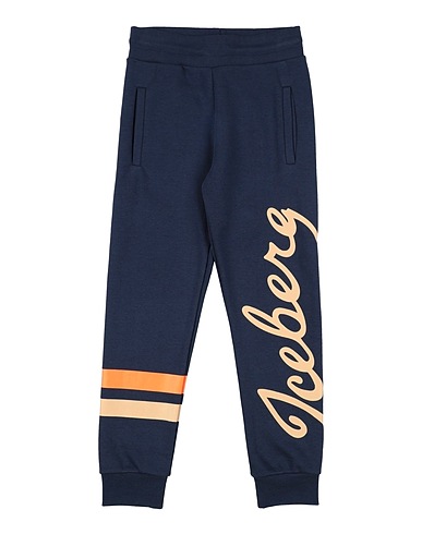 ICEBERG Casual trouser Navy blue 85% Cotton, 15% Polyester