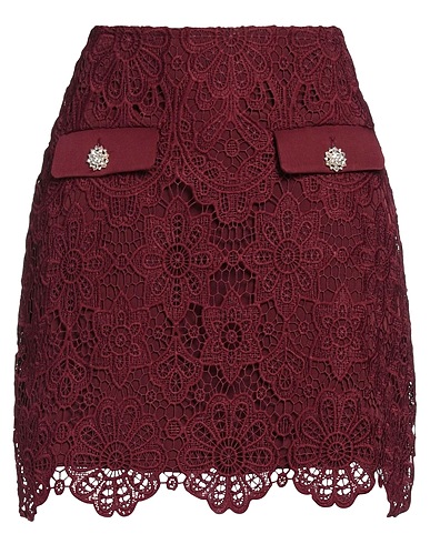 DREAM CATCHER Mini skirt Burgundy 100% Polyester