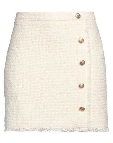 SEDUCTIVE Mini skirt Ivory 46% Polyacrylic, 25% Wool, 18% Polyester, 11% Cotton