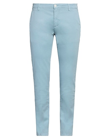 YAN SIMMON Casual trouser Light blue 97% Cotton, 3% Elastane