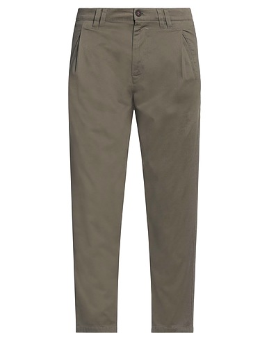 RE-WORKED Casual trouser Military green 98% Cotton, 2% Elastane