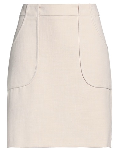 GIGUE Mini skirt Off white 71% Polyester, 27% Viscose, 2% Elastane