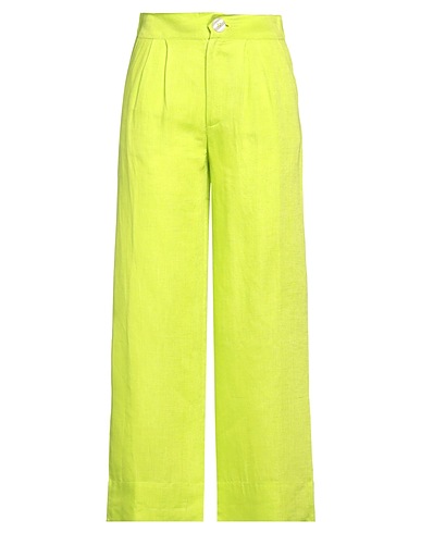 PRINCESS GOES HOLLYWOOD Casual trouser Lime green 55% Linen, 45% Viscose