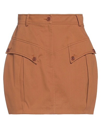 ALBERTA FERRETTI Mini skirt Camel 97% Cotton, 3% Elastane