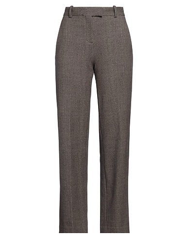 CIRCOLO 1901 Casual trouser Chocolate brown 95% Cotton, 5% Elastane