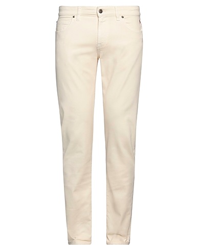 ROŸ ROGER'S Casual trouser Ivory 49% Cotton, 49% Lyocell, 2% Elastane