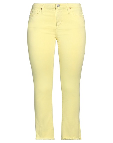 TRUE RELIGION Denim pants Lime green 60% Cotton, 37% Modacrylic, 3% Elastane