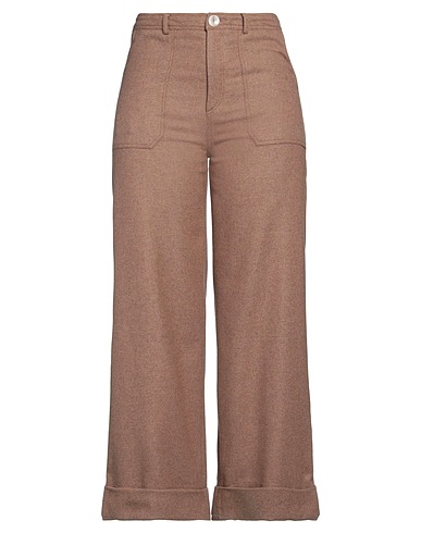CHLOÉ STORA Casual trouser Khaki 67% Wool, 30% Polyamide, 3% Other Fibres