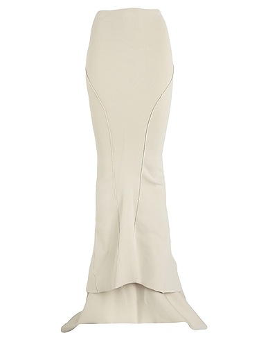 RICK OWENS Maxi Skirts Light grey 90% Cashmere, 7% Elastane, 3% Wool
