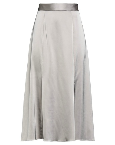 ROBERTO COLLINA Midi skirt Light grey 97% Polyester, 3% Elastane