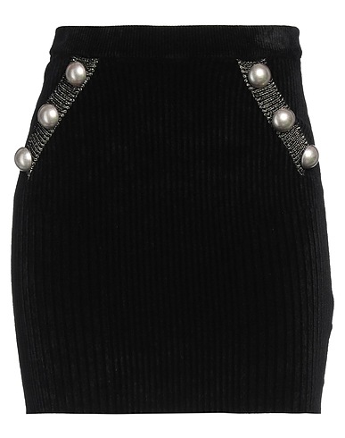 ELEONORA GOTTARDI Mini skirt Black 86% Viscose, 12% Polyamide, 2% Elastane